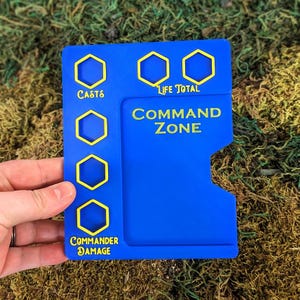 Bandeja para cartas de comandante EDH de Magic The Gathering, zona de comandos de MTG, estación de juego minimalista compatible con cargador superior TCG, organización de seguimiento de vida
