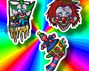 Handmade Killer Space Clowns - Waterproof High Quality Vinyl Stickers / Decal