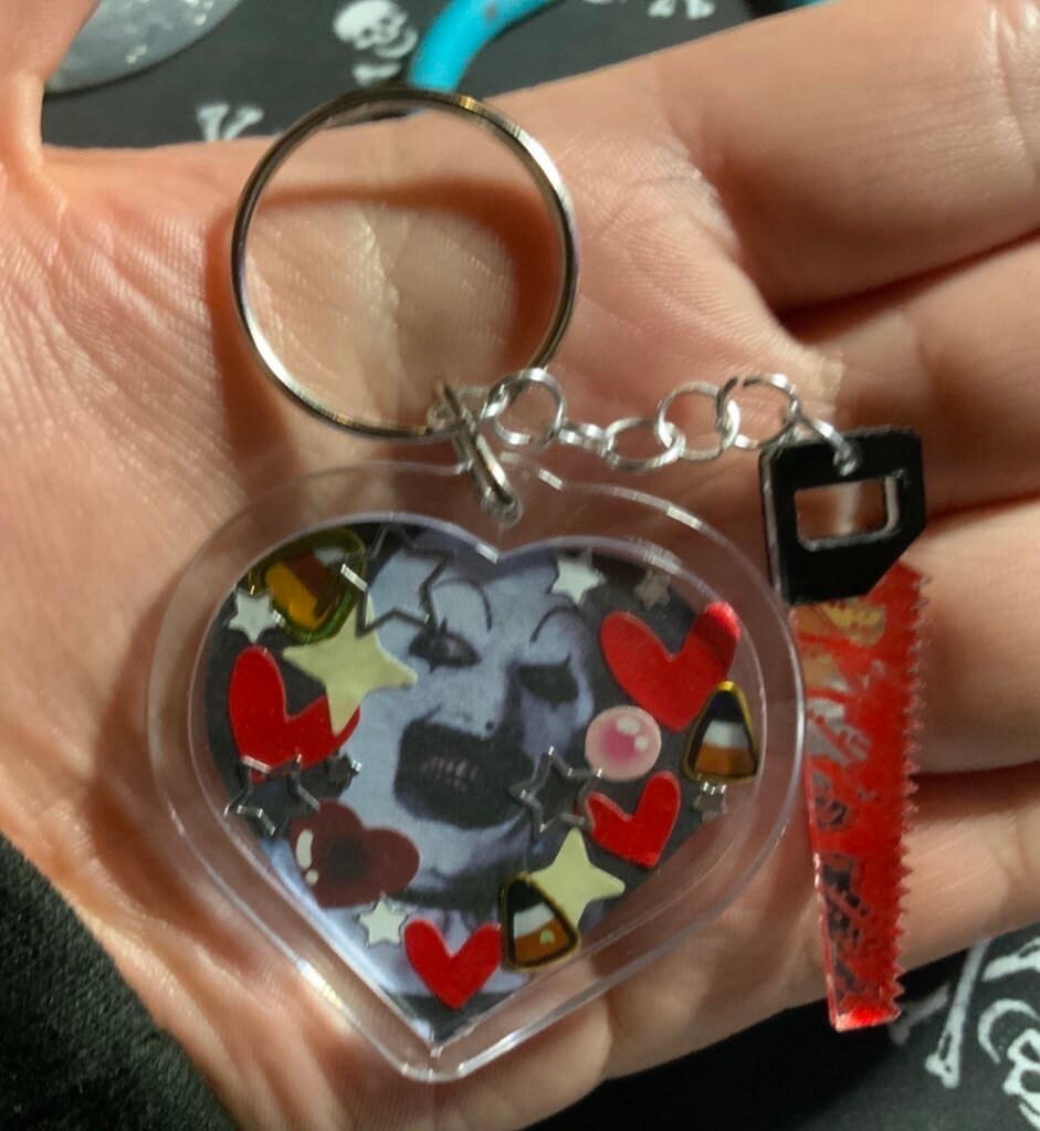 HANDMADE Horror Heart Shaped Deco Keychains , Photocard , Kawaii , Baby ...
