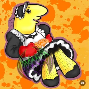 Sticker glacé fait main : souriant copains robe de chambre autocollant drôle de bande dessinée d'amis de Charlie, mignon, kawaii, babygirlified