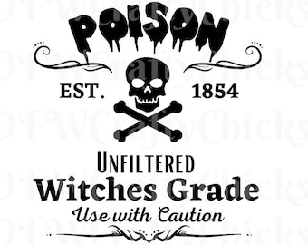 Poison Svg, Halloween Svg, Skull and Crossbones Svg, Cricut Svg, Silhouette Svg, Skull Svg, Witch Svg, Witches Brew Svg