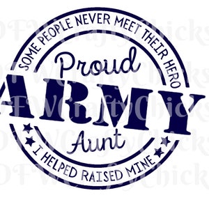 Proud Army Aunt , Proud Aunt ,Army Aunt, Army Aunt png, Cricut, silhouette, I helped Raise Mine