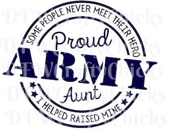 Proud Army Aunt , Proud Aunt ,Army Aunt, Army Aunt png, Cricut, silhouette, I helped Raise Mine