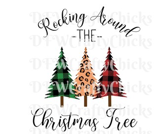 Rocking Around The Christmas Tree , Plaid Christmas Tree, Plaid Rocking Around The Christmas Tree,Cricut,Silhouette,Christmas Tree Png