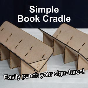 Bookbinding Cradle – Laser Cut Signature Punching Tool – Journal & Book Binding Aid