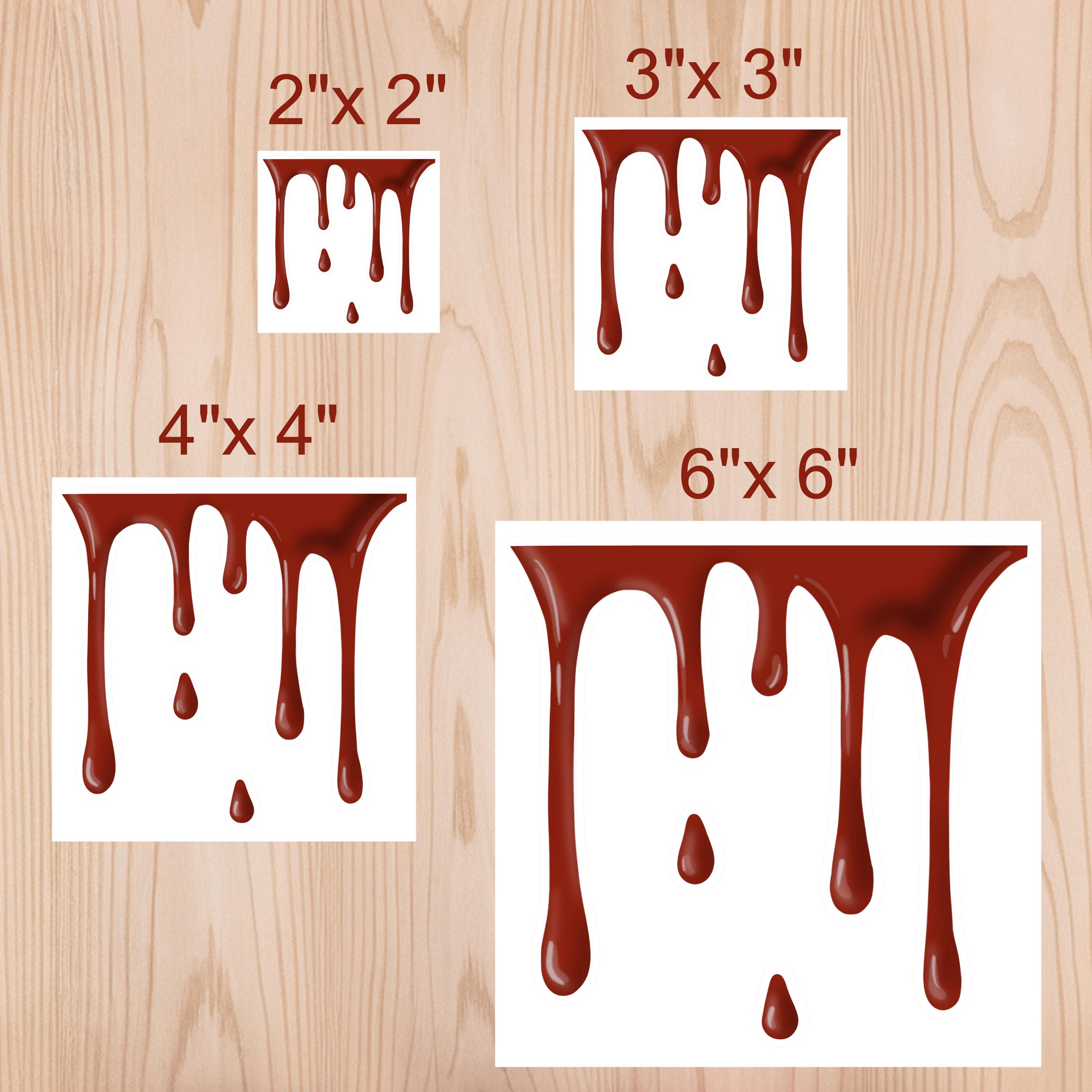 Bloody Drips Stickers, Halloween Stickers, Horror Blood Decals, Vampire ...