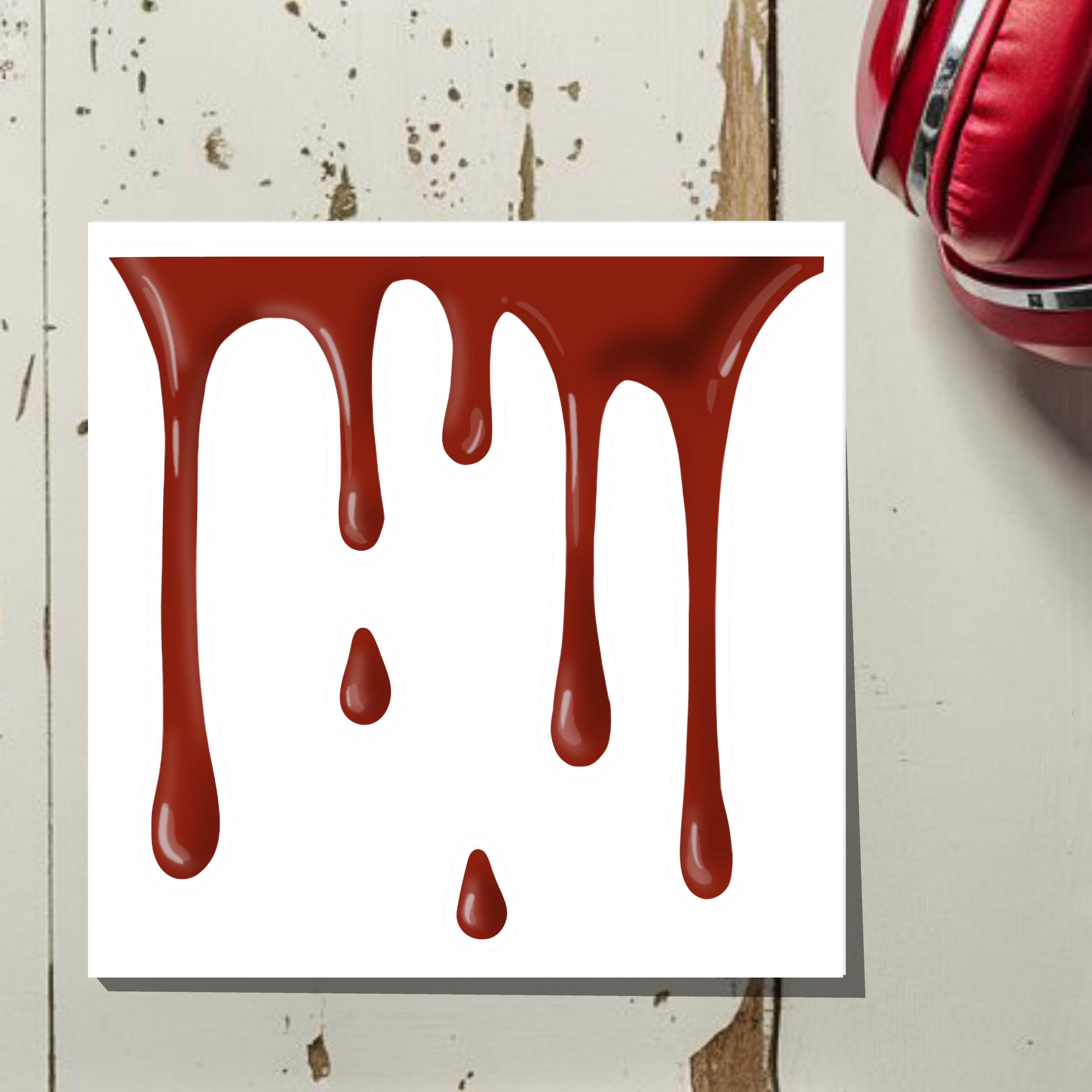 Blood Splat Sticker Bloody Drips Stickers, Halloween Stickers, Horror Blood Decals, Vampire ...