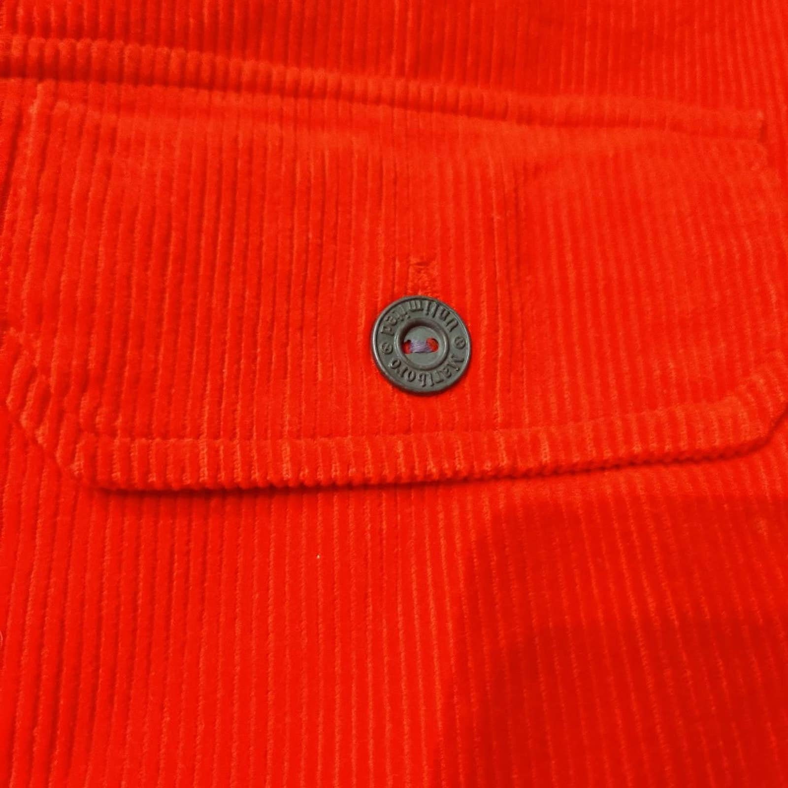 90's Vintage Marlboro Corduroy 1/4 Zip Up, Red, Fits Like a