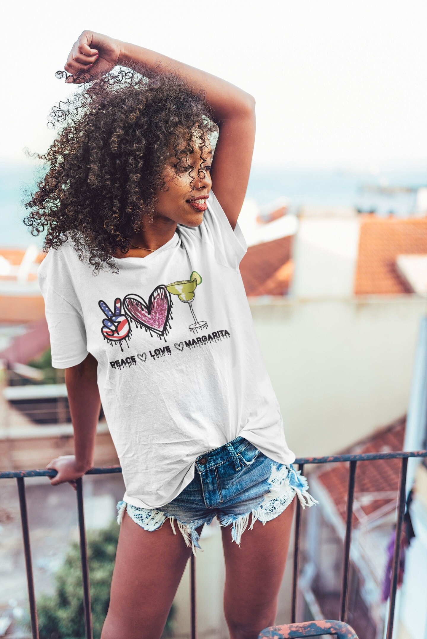 Peace Love Margaritas Graphic Tshirts 