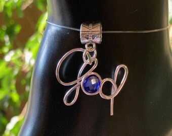 Handmade God charm pendant compatible with pandora and other european bracelet or add to your necklace