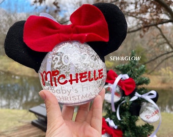 Disney Christmas Tree Decorations / Minnie and Mickey Mouse Christmas Tree Ornament / Minnie and Mickey Mouse Christmas Keepsakes 2022