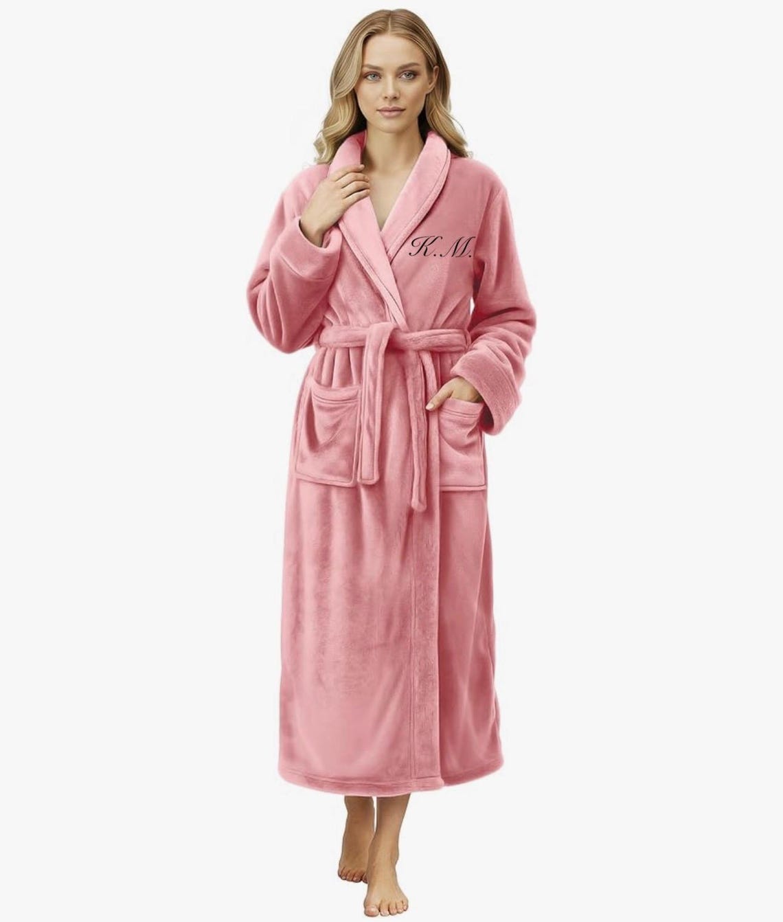 Custom Embroidered Plush Robe for Women | Personalized Bathrobe ...