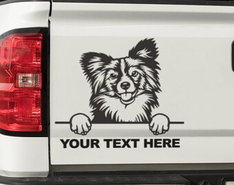 Euro Papillon Papillons Dog Graphic Decal Sticker Car Wall Oval NOT Two Colors Euro Papillon Papillons Dog Graphic Decal Sticker Car Wall Oval NOT Two Colors