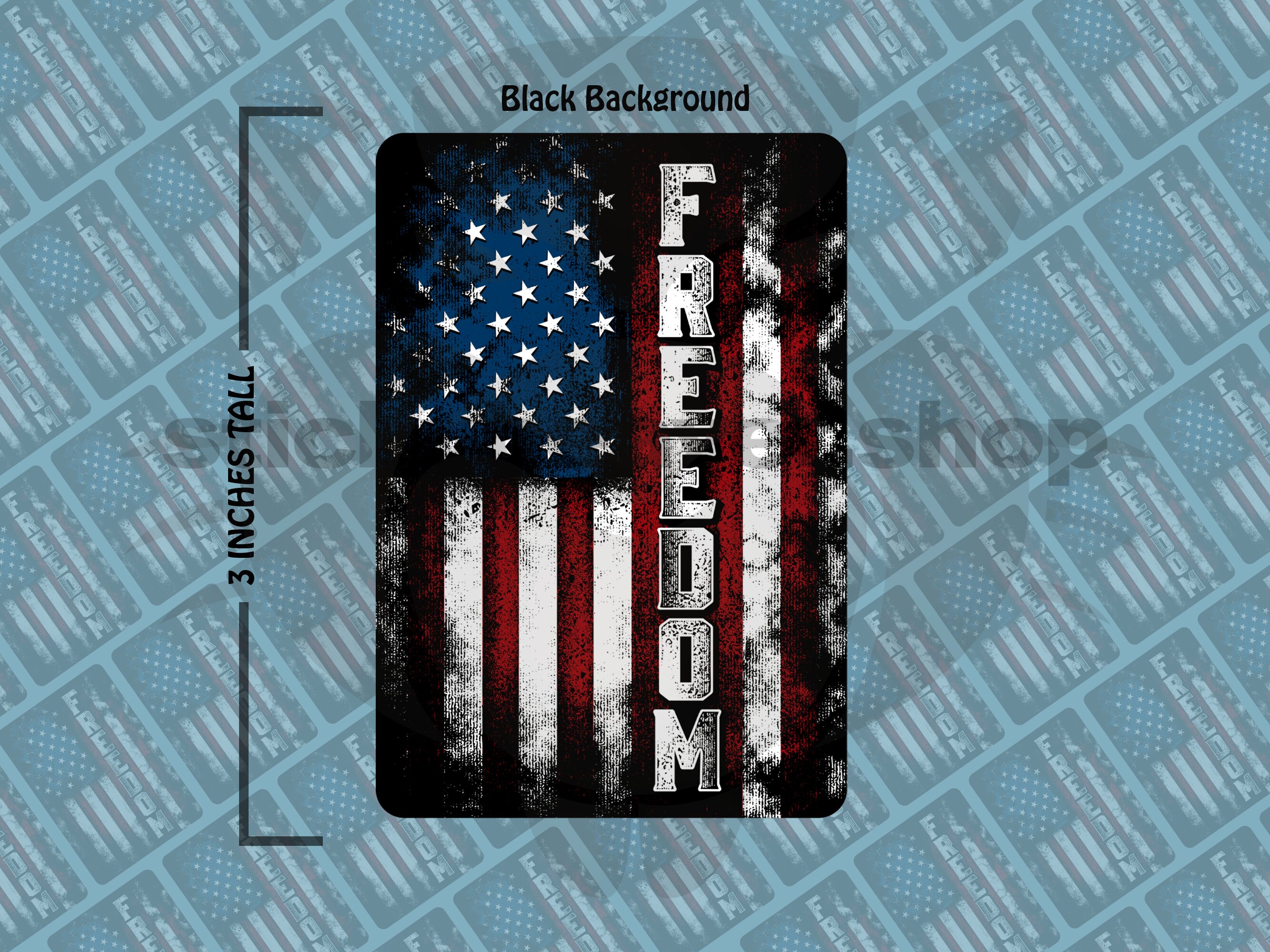 American Flag Laminated Vinyl Sticker: Patriotic USA Decal - Etsy