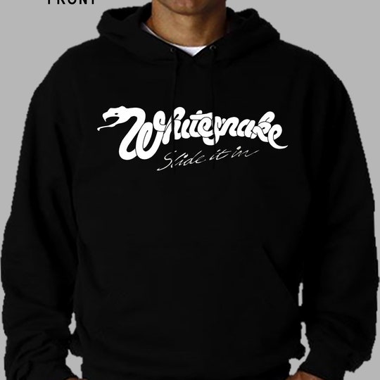 New DTG printed Hoodie -WHITESNAKE