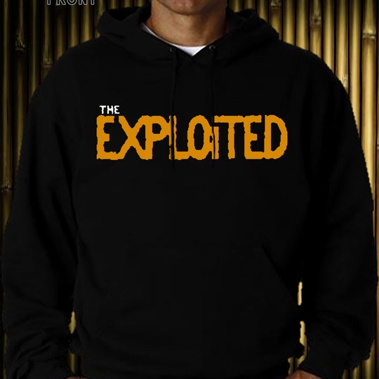 New DTG printed Hoodie EXPLOITED- Punks Not Dead