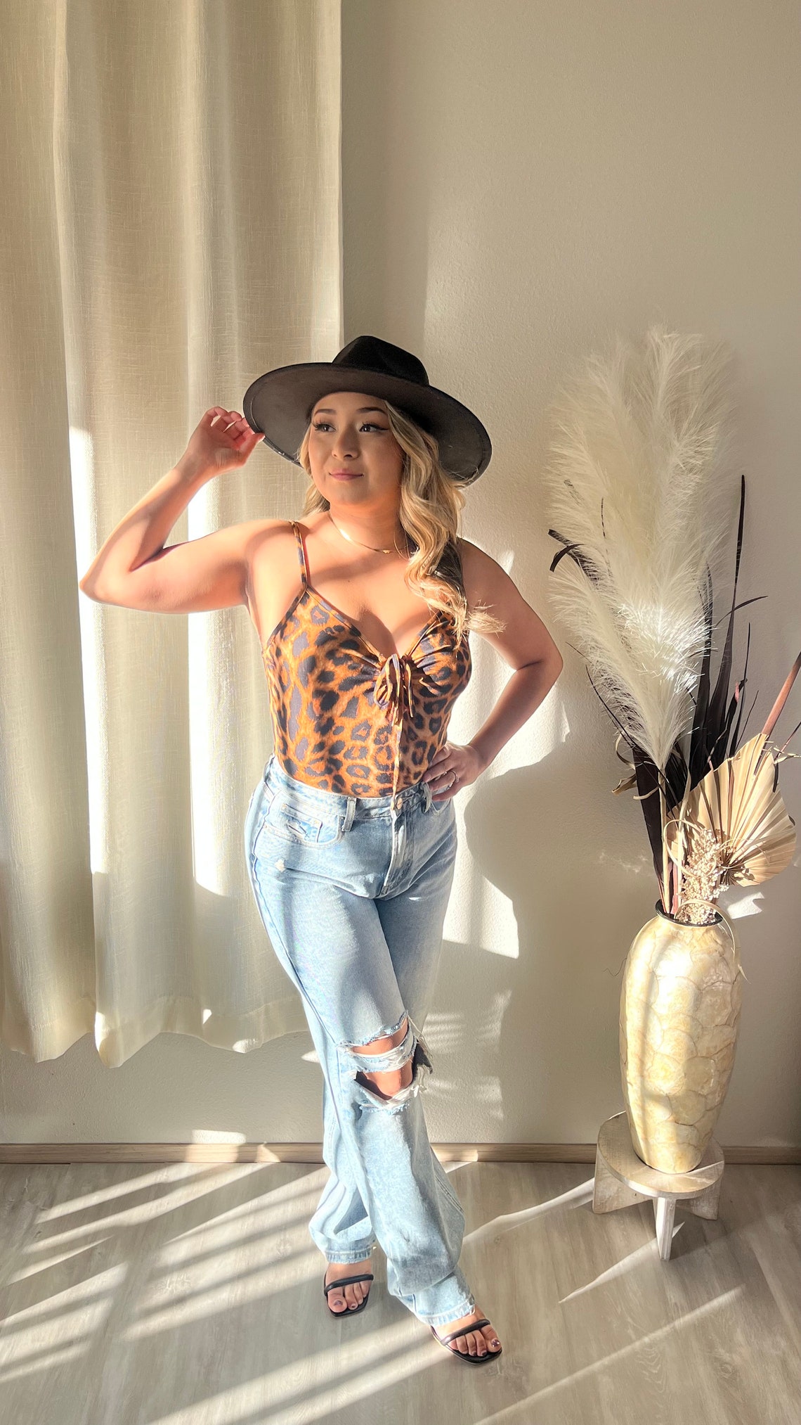 Cheetah Print Bodysuit Adult Brown