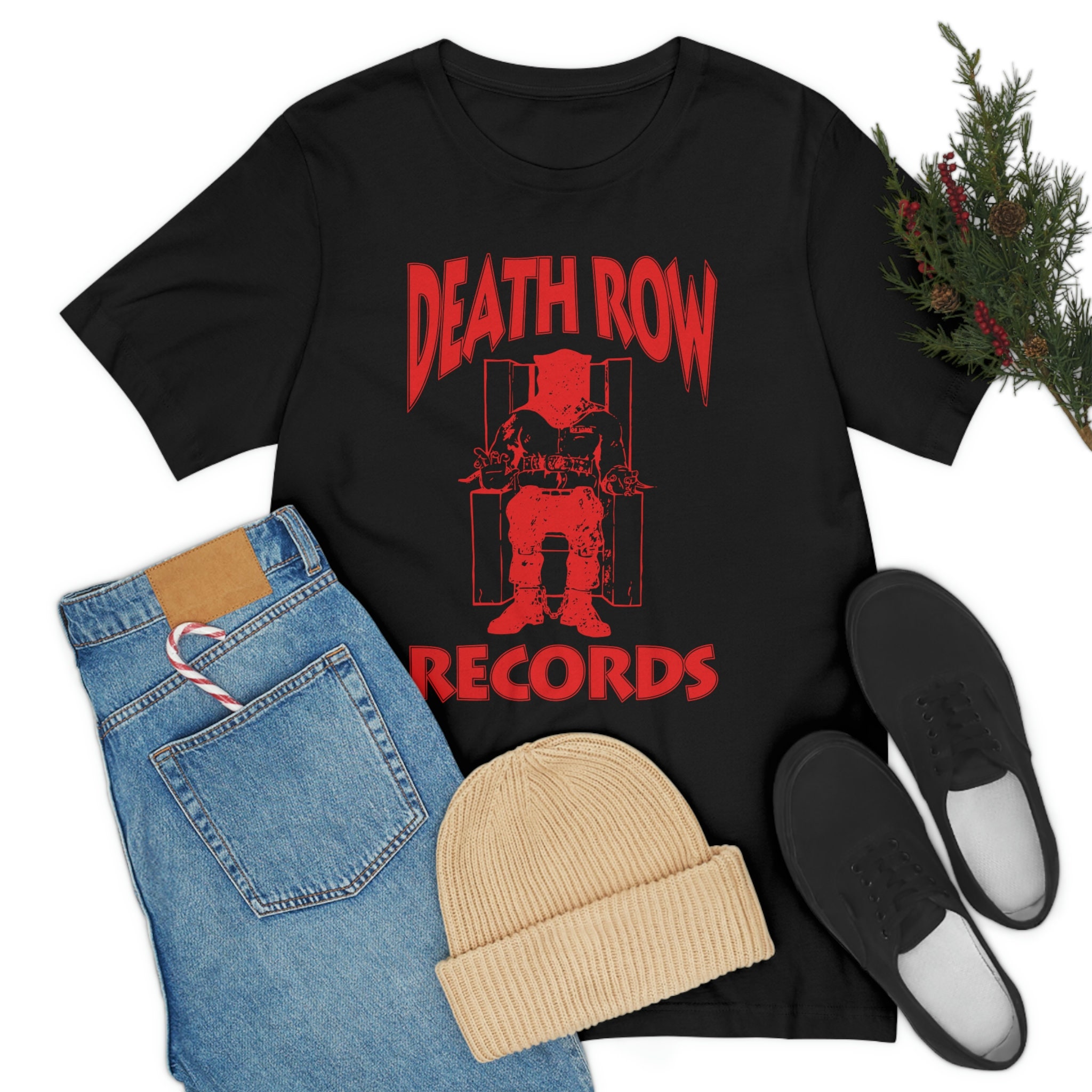 Death Row Records Logo Black Box Reversed T-Shirt Death Row Records Logo Black Box Reversed T-Shirt