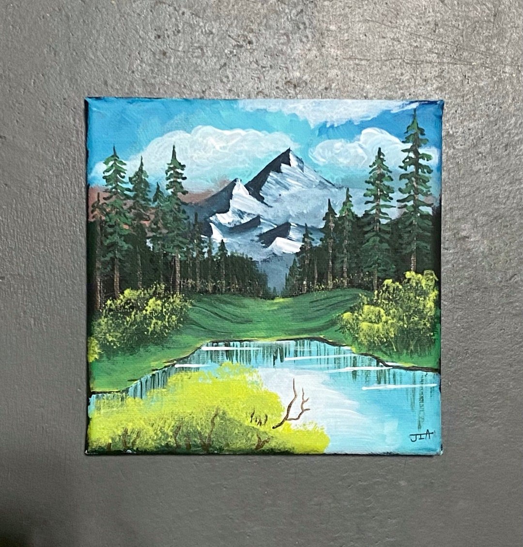 風景画 アクリル画 キャンバスアート キャンバスに描かれたアクリル風景画 - Etsy 日本
