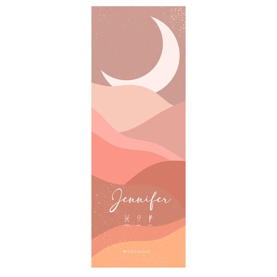 Personalized Boho Moon Yoga Mat Unique Affirmations & Etsy