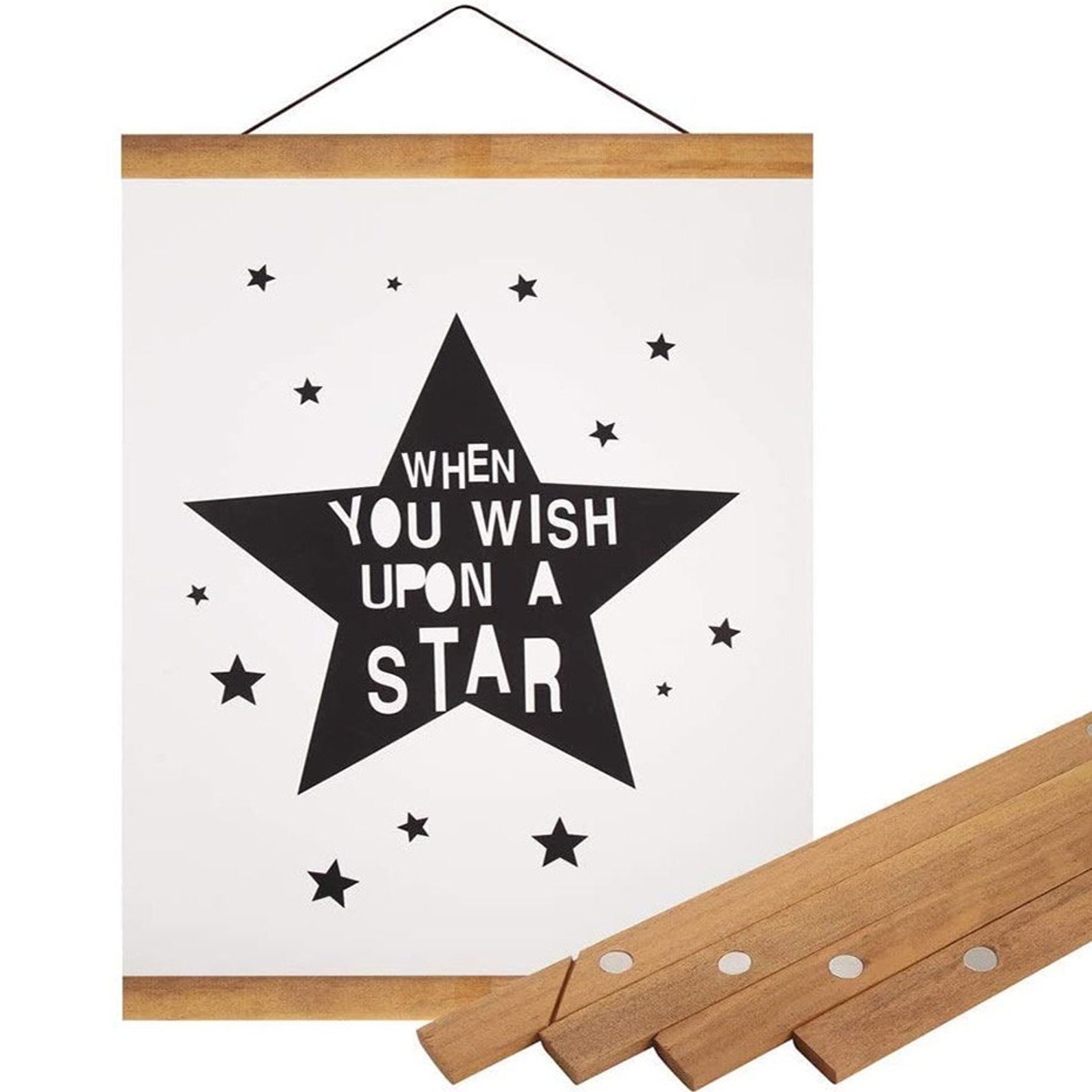 Poster Frame DIY Wood Teak Pine Photo Hangers Hanging Etsy UK