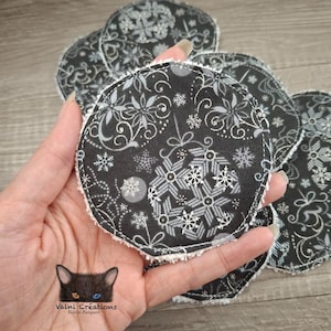 10 makeup pads, makeup remover wipes, washable and reusable, 100% cotton and cotton terry, small washcloths, handmade,