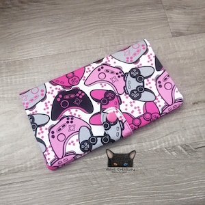 Grand Porte feuille, Porte Cartes, Grand Portefeuille, Porte feuille Gamer, Porte Cartes, tissu, coton 100%, fait à la main, handmade