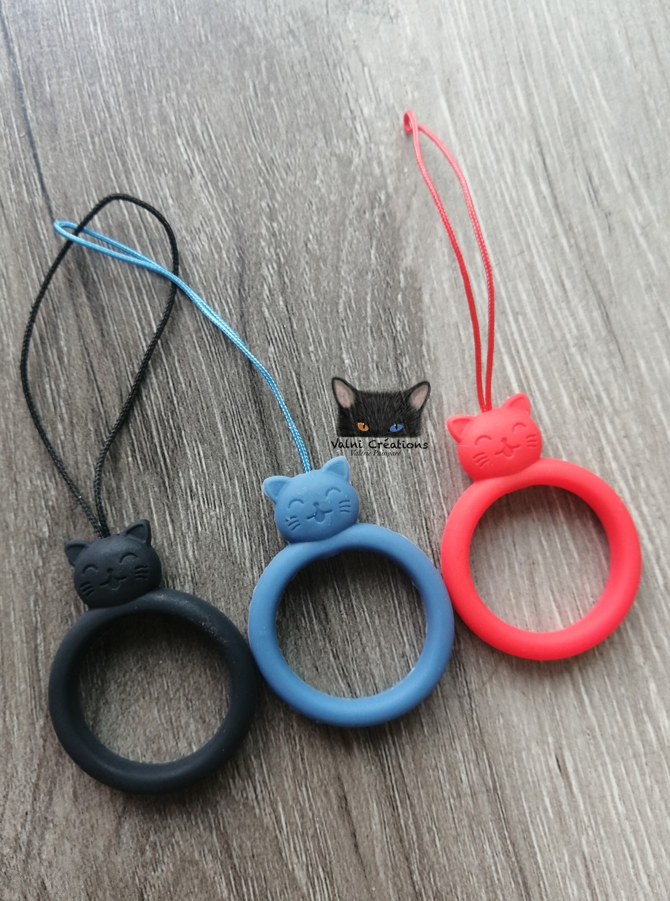 CATさま専用Phone Strap by Aurélie Mathigot Cat Phone Charm | Phone Charm Strap | Cute Beaded Phone