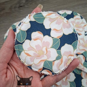 10 makeup pads, makeup remover wipes, washable and reusable, 100% cotton and cotton terry, small washcloths, handmade,