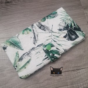 Big Wallet, Card Holder, Big Card Holder, Plant Wallet, Plant, Monstera, Exotic Plant, Fabric, Tissu, 100% cotton, handmade