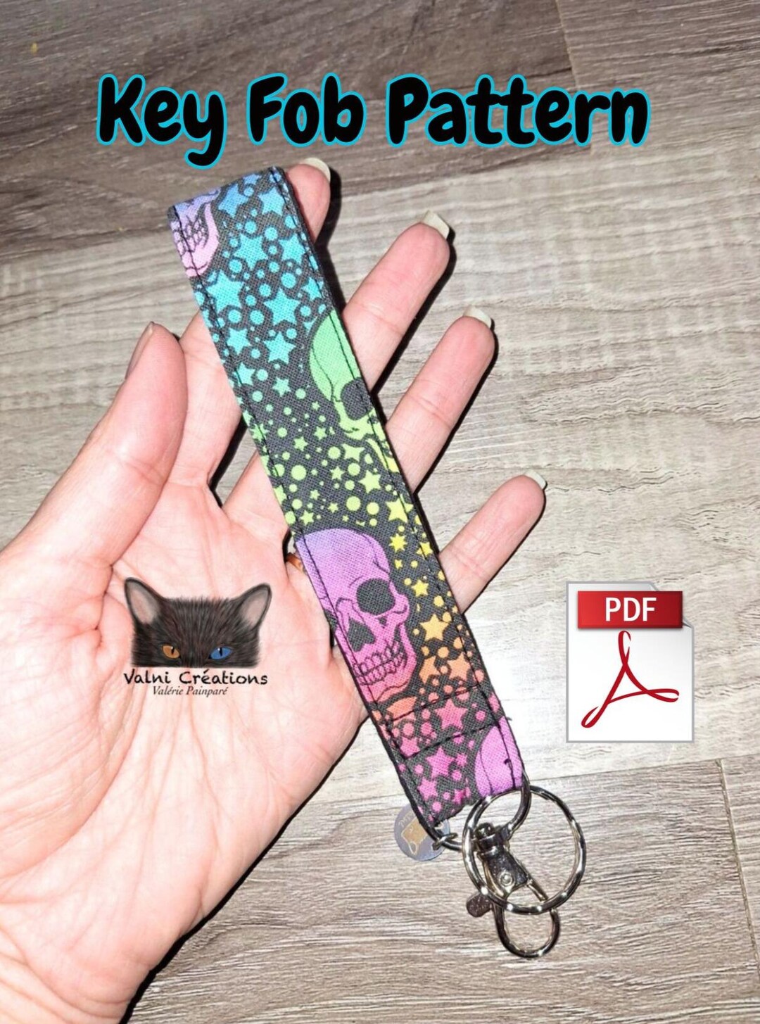 Key Fab Pattern Key Fob Pattern, Keychain Pattern, Wrist Keychain, Bracelet Keychain ...