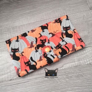 Grand Porte feuille, Porte Cartes, Grand Portefeuille, Porte feuille Chats, Porte Cartes, tissu, coton 100%, fait à la main, handmade