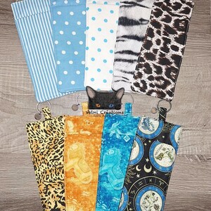 Glass holder, Pen holder lanyard, pencil holder, pen holder, nurse, educator, pouch, 100% cotton, office accessory, handmade, made in Quebec