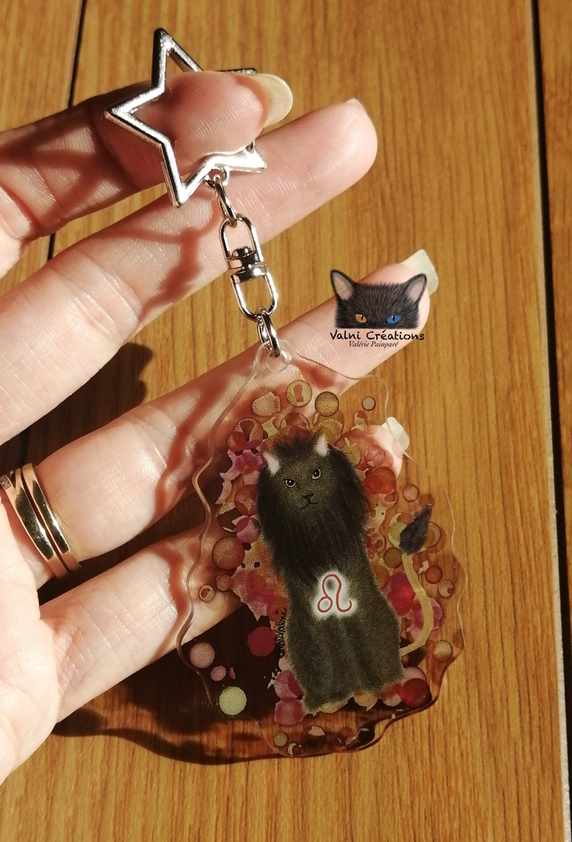 Porte-clés Signe Astrologique Lion - Métal Argenté - Marque Onwomania - Neuf Avec étiquettes