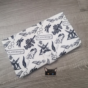Grand Porte feuille, Porte Cartes, Grand Portefeuille, Porte feuille Sorcier, Porte Cartes, tissu, coton 100%, fait à la main, handmade