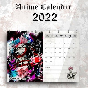 21 Printable Calendar Instant Download Pencil Sketch Anime Etsy