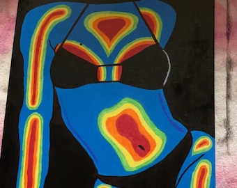 Rainbow Body Painting Neon