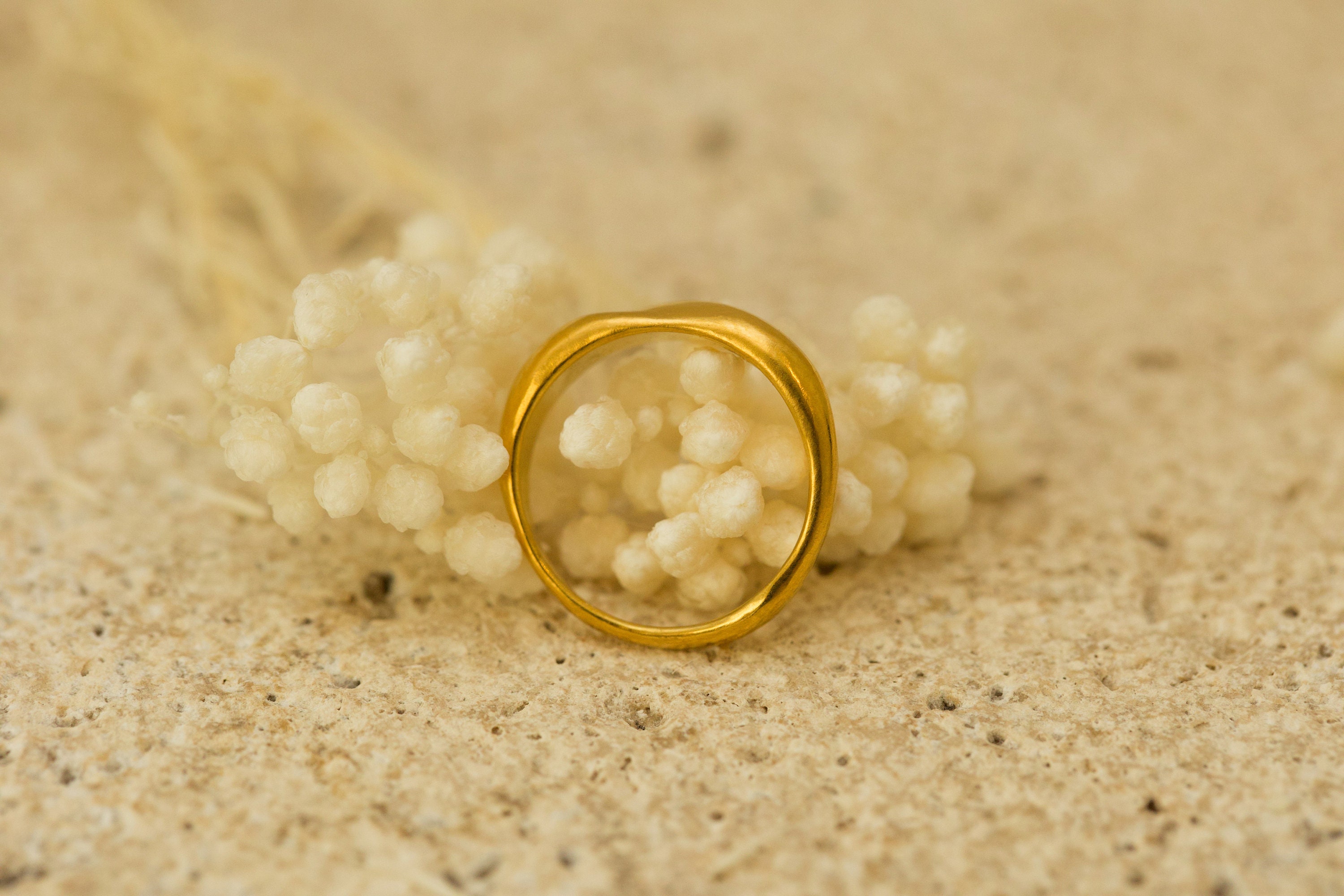 24k Solid Gold Ring Statement Ring Gold Jewellery Mizu Etsy