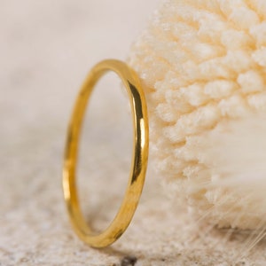 24k solid gold ring - wedding band - handmade - sachi