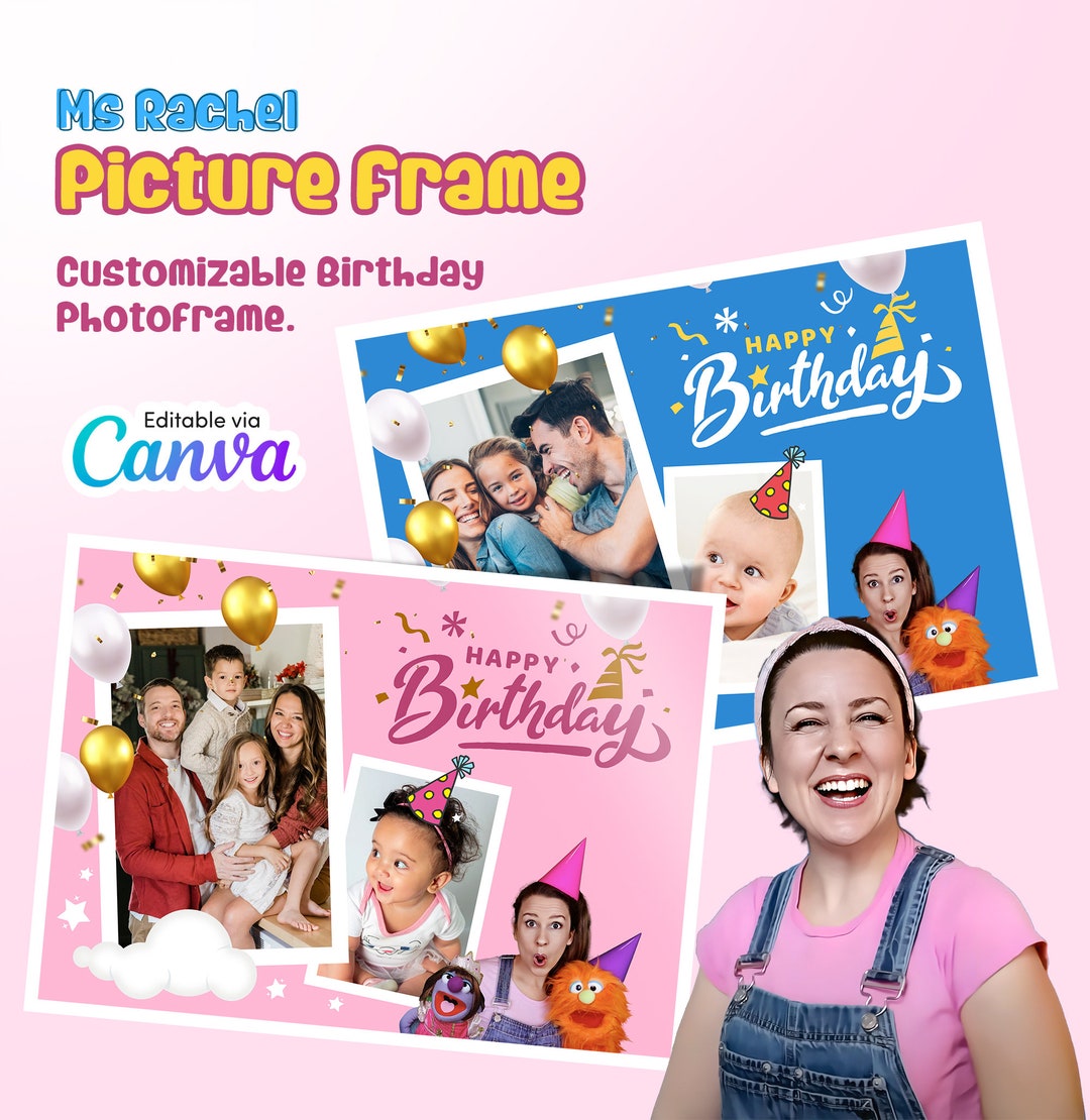 Ms Rachel Birthday Souvenir Picture Frame, Photo Frame, Song for ...