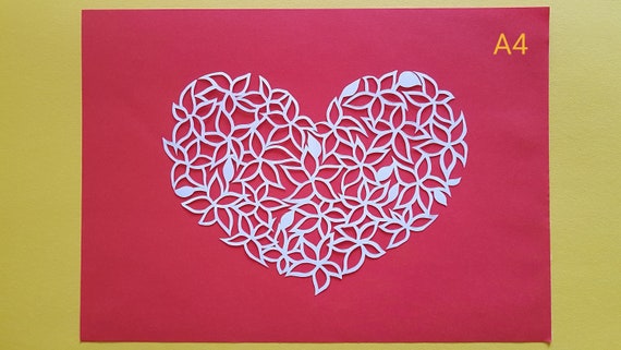 Heart Shaped Paper Cut Out Picture 