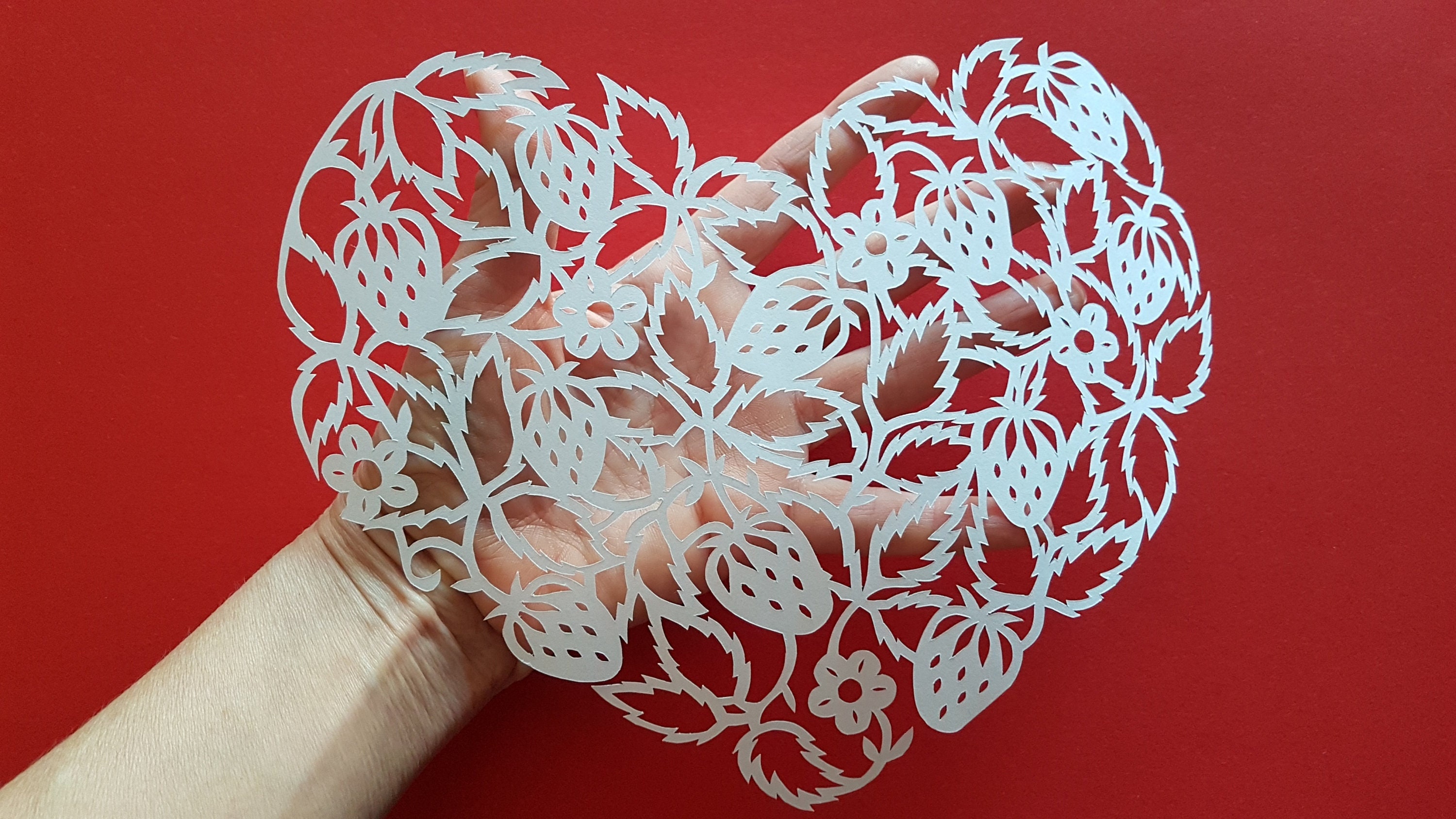 Heart Shaped Paper Cut Picture 