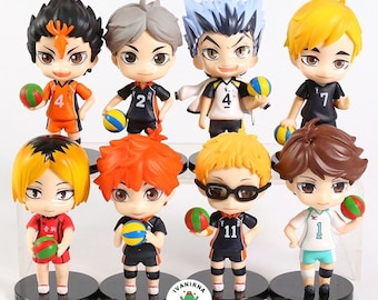 Miniature Figure Anime Volley set 8 pcs, Action Figure Anime Volley , Dashboard Miniature Anime Player Volley