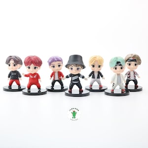 Stand Figure Tiny Tan set 7 pcs, Action Figure Kpop Idol, Dashboard Miniature Tiny Tan Boyband Kpop
