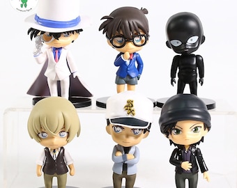 Anime Detective Miniature Figure set 6 pcs, Action Figure Anime Detective, Dashboard Miniature Anime Detective
