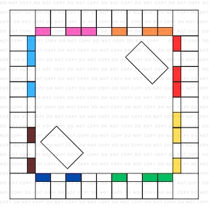 Blank Monopoly Board - Perfect for learning games!
