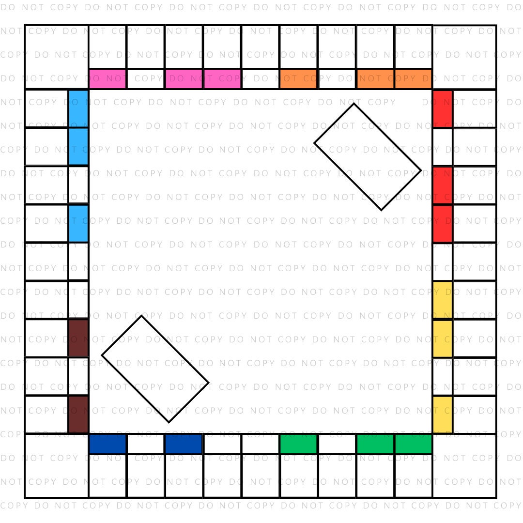 Free Pdf Printable Blank Monopoly Board Template