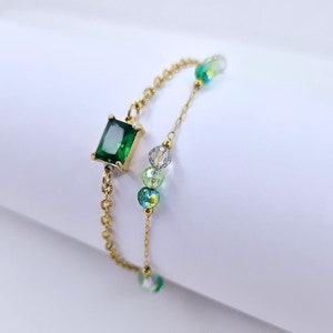 Double row stainless steel bracelet
