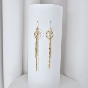 Stainless steel dangle earrings