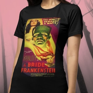 Bride of Frankenstein, Universal Monsters, Halloween Monsters t-shirt, The Living Dead,  Horror